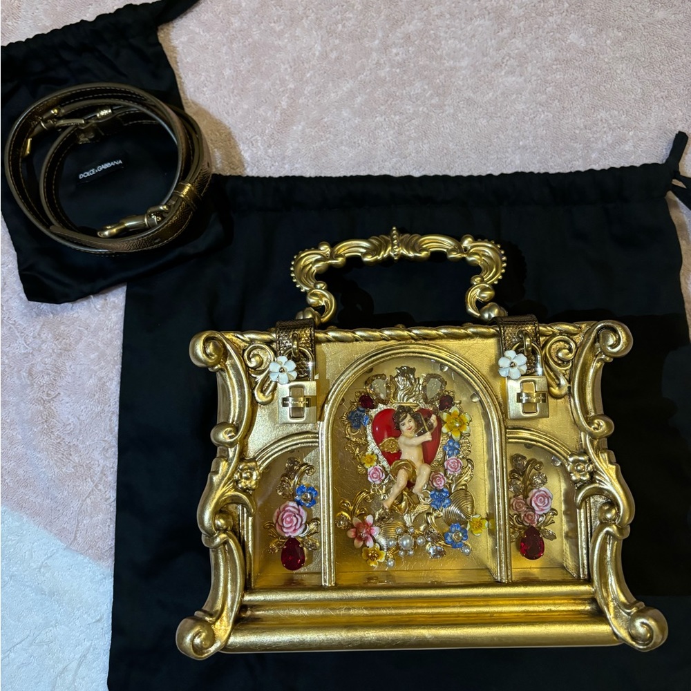 Dolce&Gabbana Runway showpiece Angel Cherub Handbag with Lights.